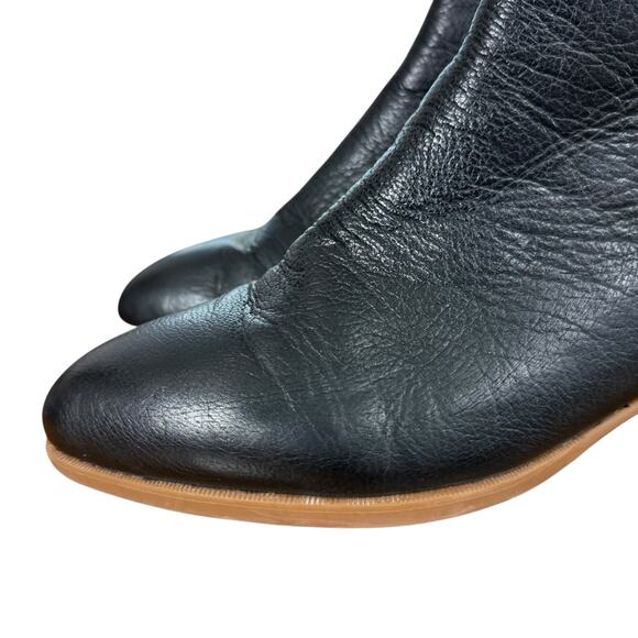 Nine West Nesrin Black Pebble Leather Ankle Boots Booties Chelsea Shoes sz 9 M - Picture 8 of 16
